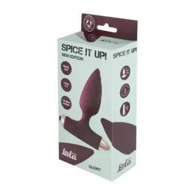 Lola Games - Plug Anale Vibrante con Pallina in Metallo Glory - Rosso 