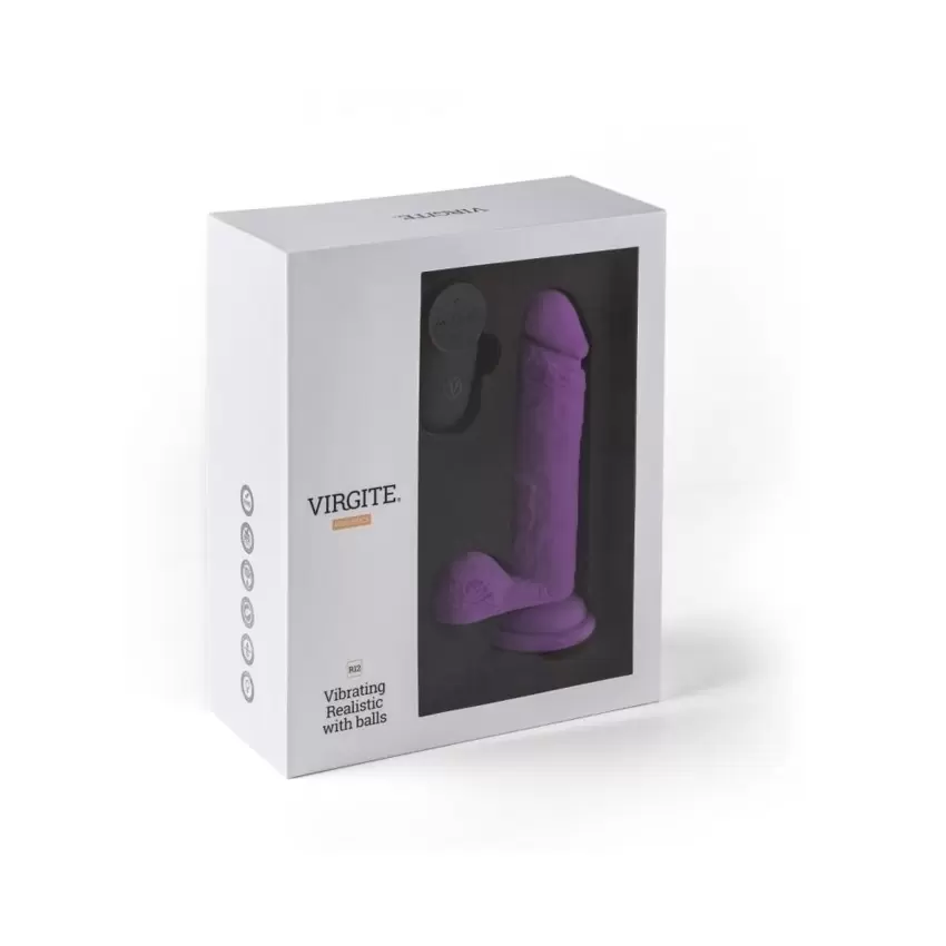 Virgite - Vibratore Realistico Ricaricabile R12 - 5,5  - Viola  