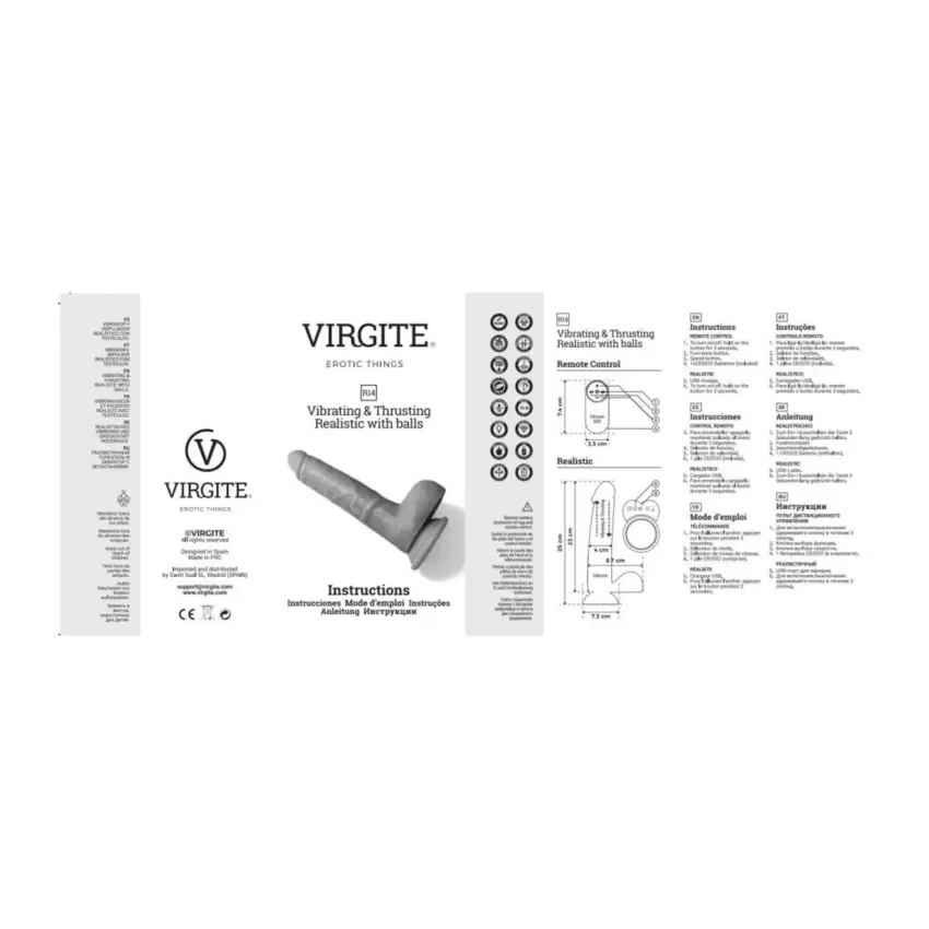 Virgite - Vibratore Thruster Ricaricabile R14 - Color Carne  