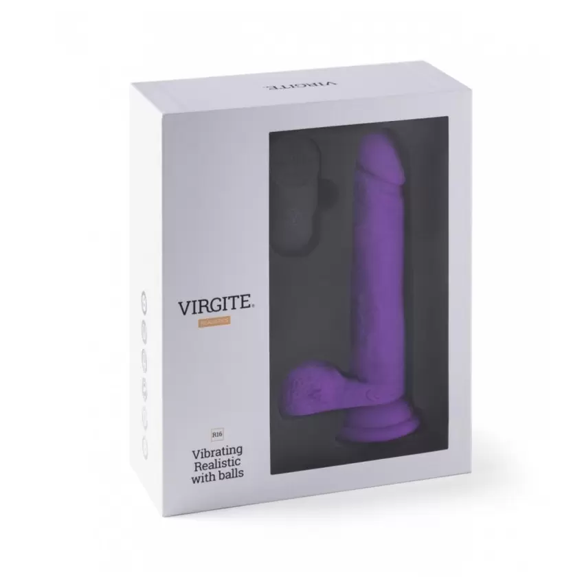 Virgite - Vibratore Realistico Ricaricabile R16 - 6,5  - Viola  