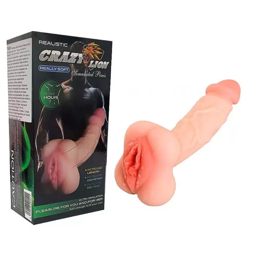 CRAZY LION MASTUBATORE PER VAGINA E PENE 18 X 8 CM  