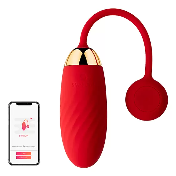 Svakom - Ella App-Controlled Vibrating Egg Red  