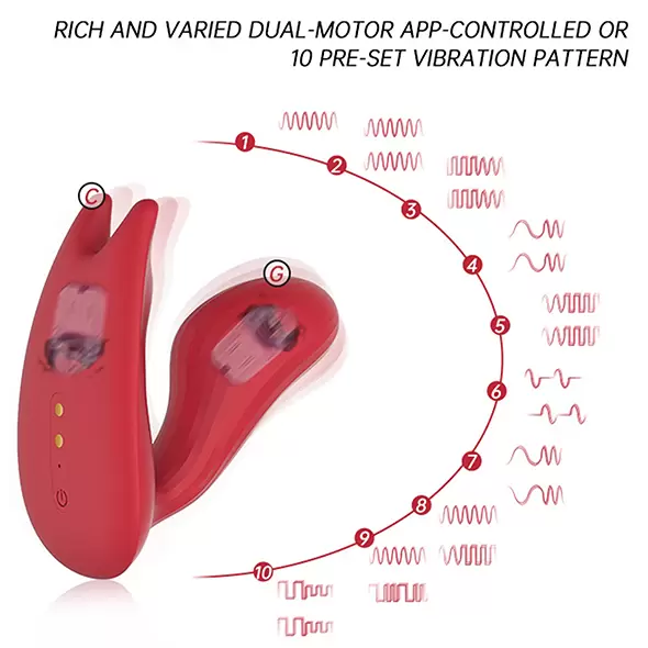 Magic Motion - Umi Smart Wearable Dual Motor Vibrator Rosso  