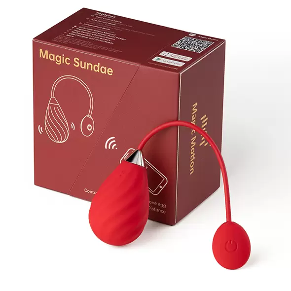 Magic Motion - Magic Sundae App Controllato Uovo d'Amore Rosso  