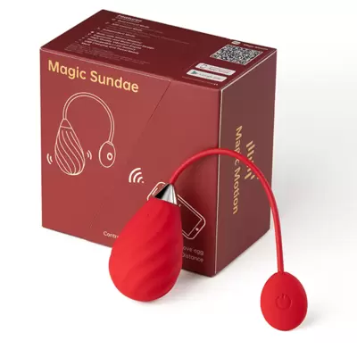 Magic Motion - Magic Sundae App Controllato Uovo d'Amore Rosso 