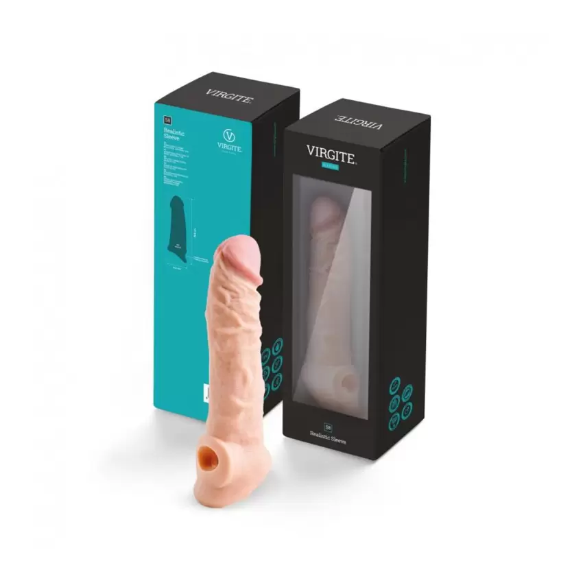 Virgite - Guaina Pene Realistica S8 - 7,5  - Color Carne  