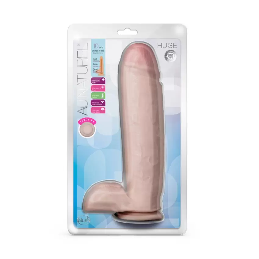 AU NATUREL HUGE 10  DILDO VANILLA  